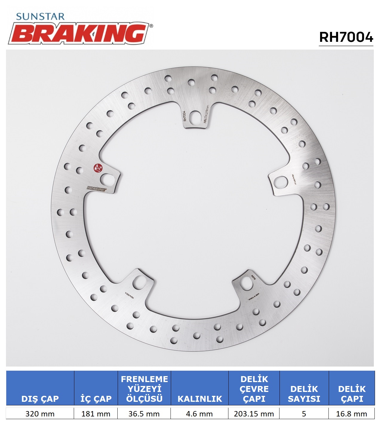 BMW YUVARLAK ÖN FREN DİSKİ / BMW / R 1150 RT / 1150cc / ÖN İKİ TAKIM KULLANIR / 2001-2002-2003-2004-2005