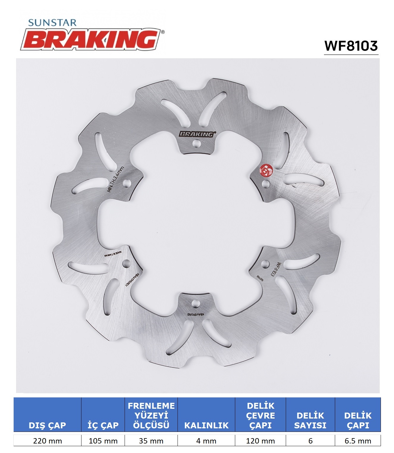 VESPA GTS 125-250-300 DALGALI ÖN VE ARKA FREN DİSKİ / VESPA / VESPA GTS / 300cc / ÖN & ARKA  / 2008-2009-2010-2011-2012-2013-2014-2015-2016-2017-2018-2019-2020-2021-2022-2023