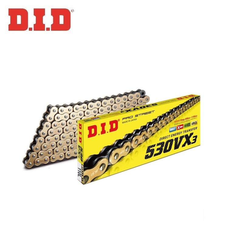 DID 530VX3 GOLD X-RİNG ZİNCİR-108 BAKLA / DUCATI / MULTISTRADA PIKES PEAK / 1200cc / ( DID 1100 CC YE KADAR ÖNERİR ) - DID X-RING (VX3) GOLD ZİNCİR  / 2012-2013-2014-2015-2016-2017