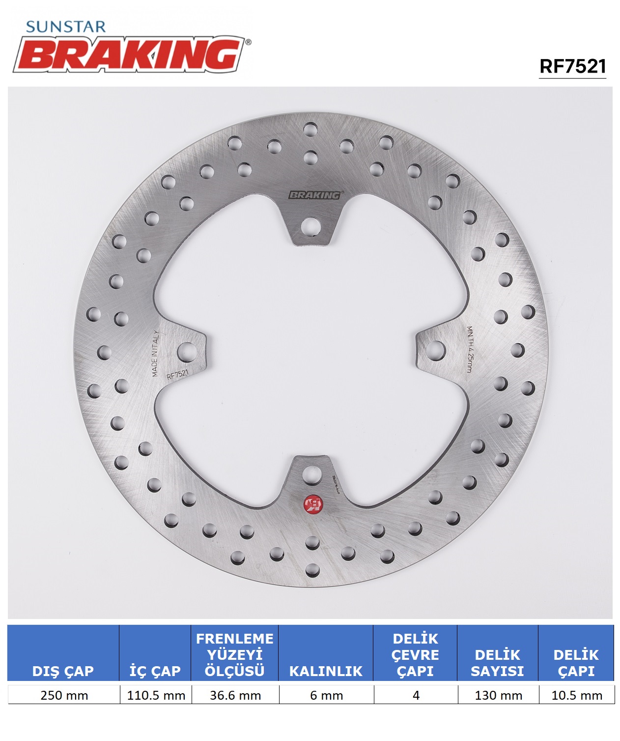 KAWASAKI Z 750-800-1000 / VERSYS 1000 / ZZR 1400 YUVARLAK ARKA FREN DİSKİ / KAWASAKI / Z 1000 SX / 1000cc / ARKA  / 2011-2012-2013-2014-2015-2016-2017-2018-2019