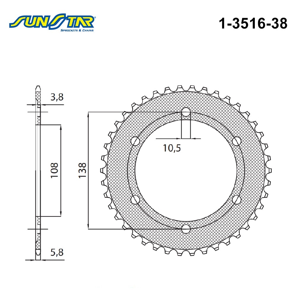ARKA DİŞLİ / HONDA / CBR 250R / 250cc / (DİŞLİ SAYISI : ORİJİNAL) / 2010-2011-2012-2013-2014-2015-2016-2017-2018