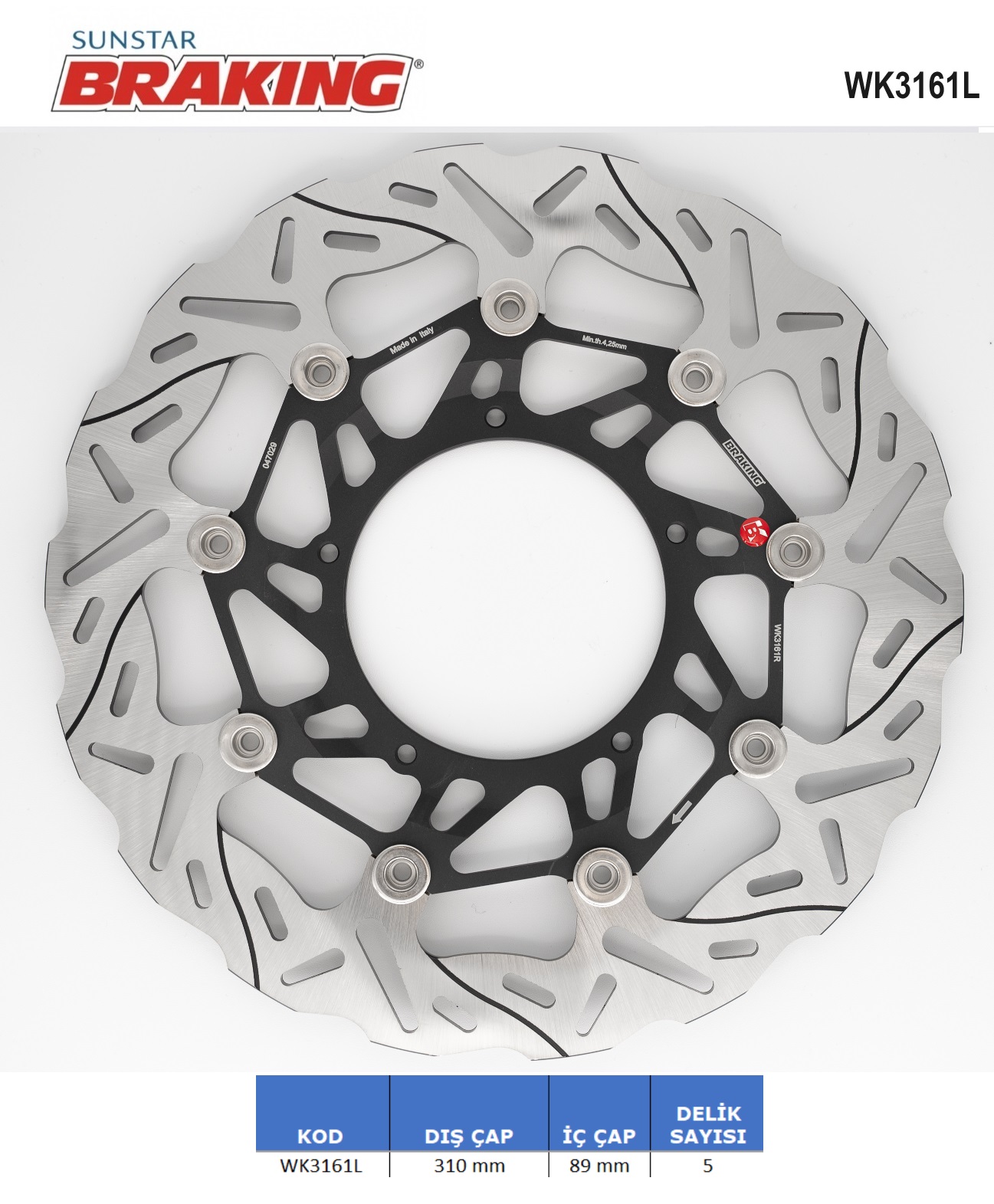 DALGALI ÖN PERFORMANS FREN DİSKİ (SOL) / HONDA / CRF L AFRICA TWIN / ADV / DCT L2 / 1100cc / ÖN SOL / 2020-2021-2022-2023-2024-2025
