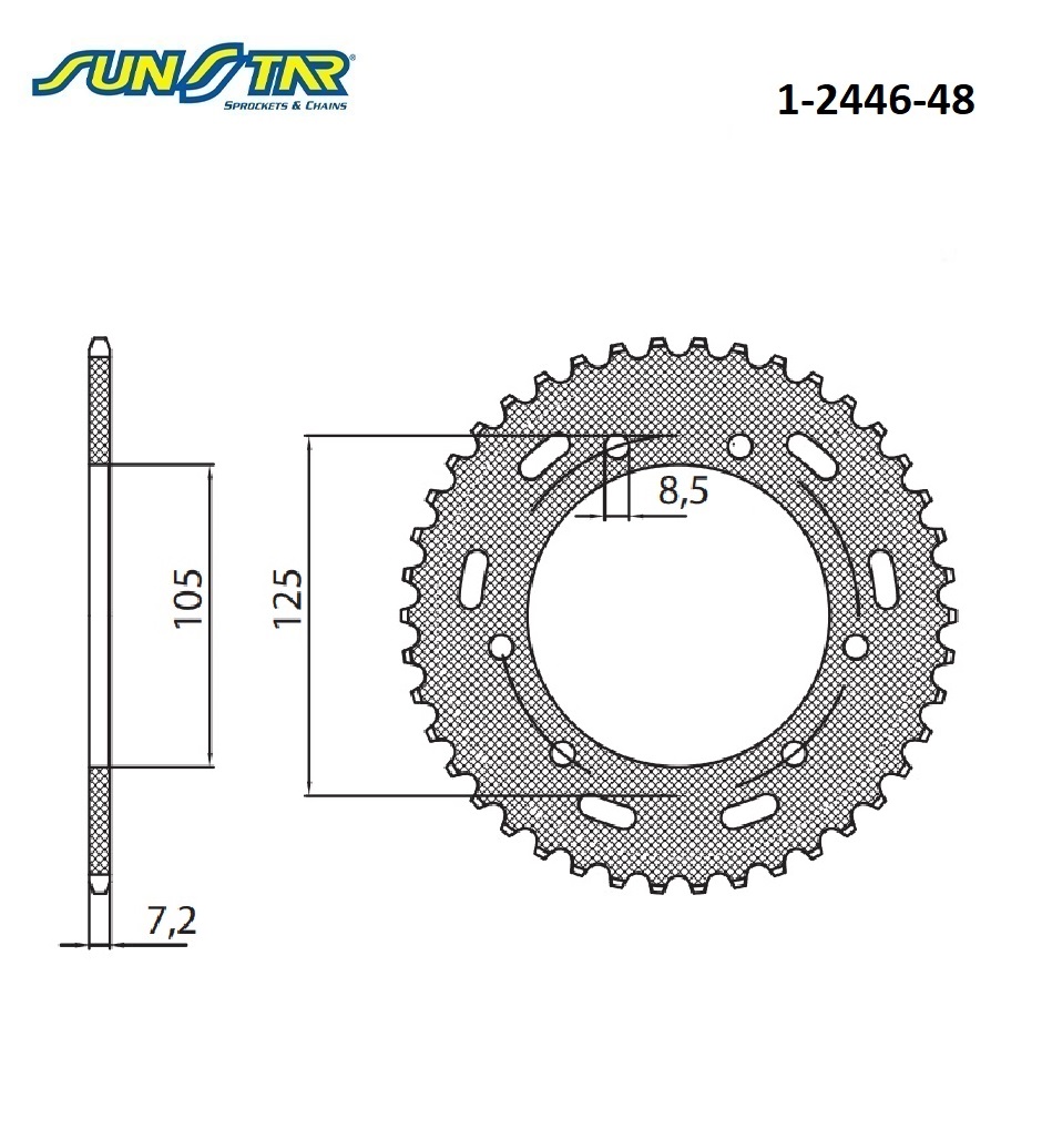 ARKA DİŞLİ / YAMAHA / XT R / 125cc / (DİŞLİ SAYISI : ORİJİNAL -2) / 2005-2006-2007-2008-2009-2010-2011