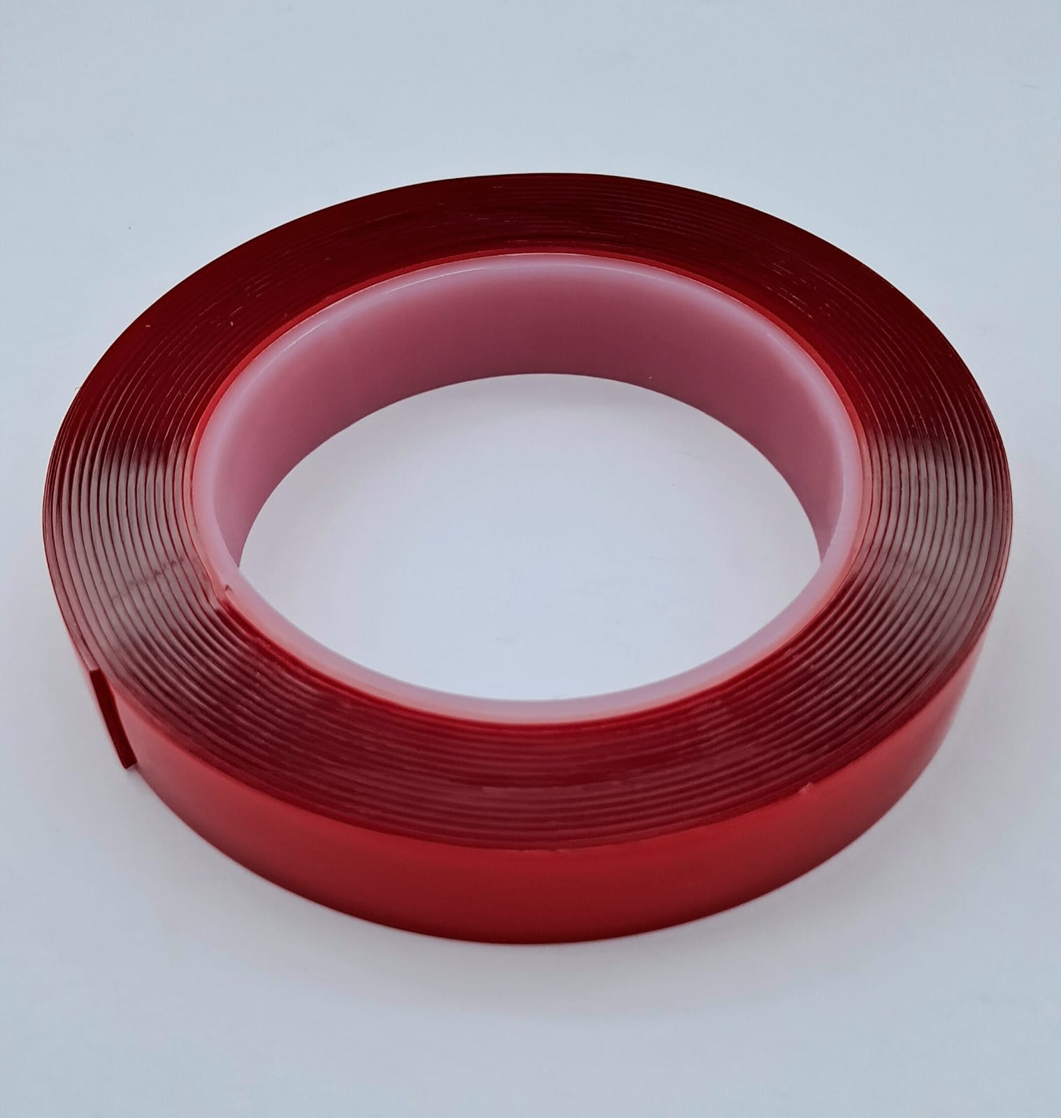 ÇİFT TARAFLI BANT 20MM * 5MT KIRMIZI ŞEFFAF (1 PAKET = 5 ADET) / UNIVERSAL / cc