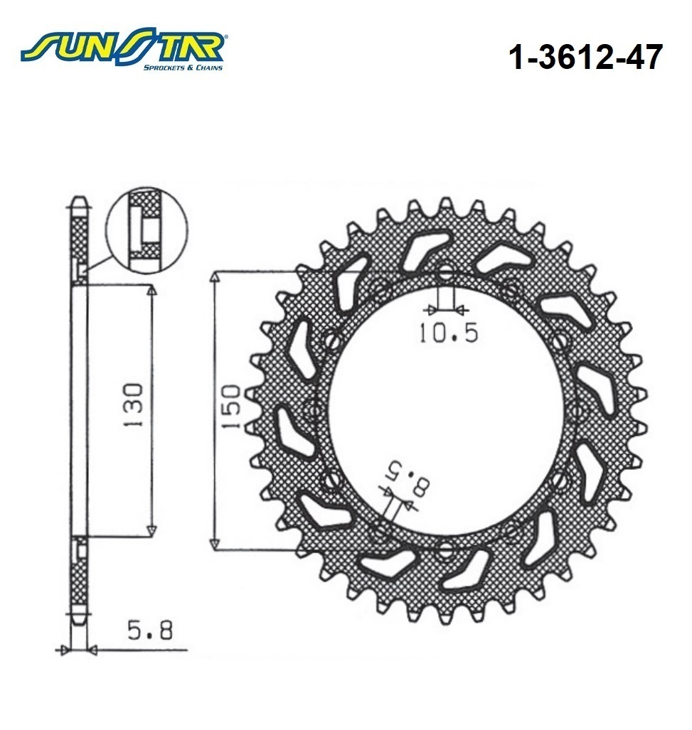 ARKA DİŞLİ / YAMAHA / WR F / 250cc / (DİŞLİ SAYISI : ORİJİNAL -3) / 2015-2016-2017-2018-2019-2020