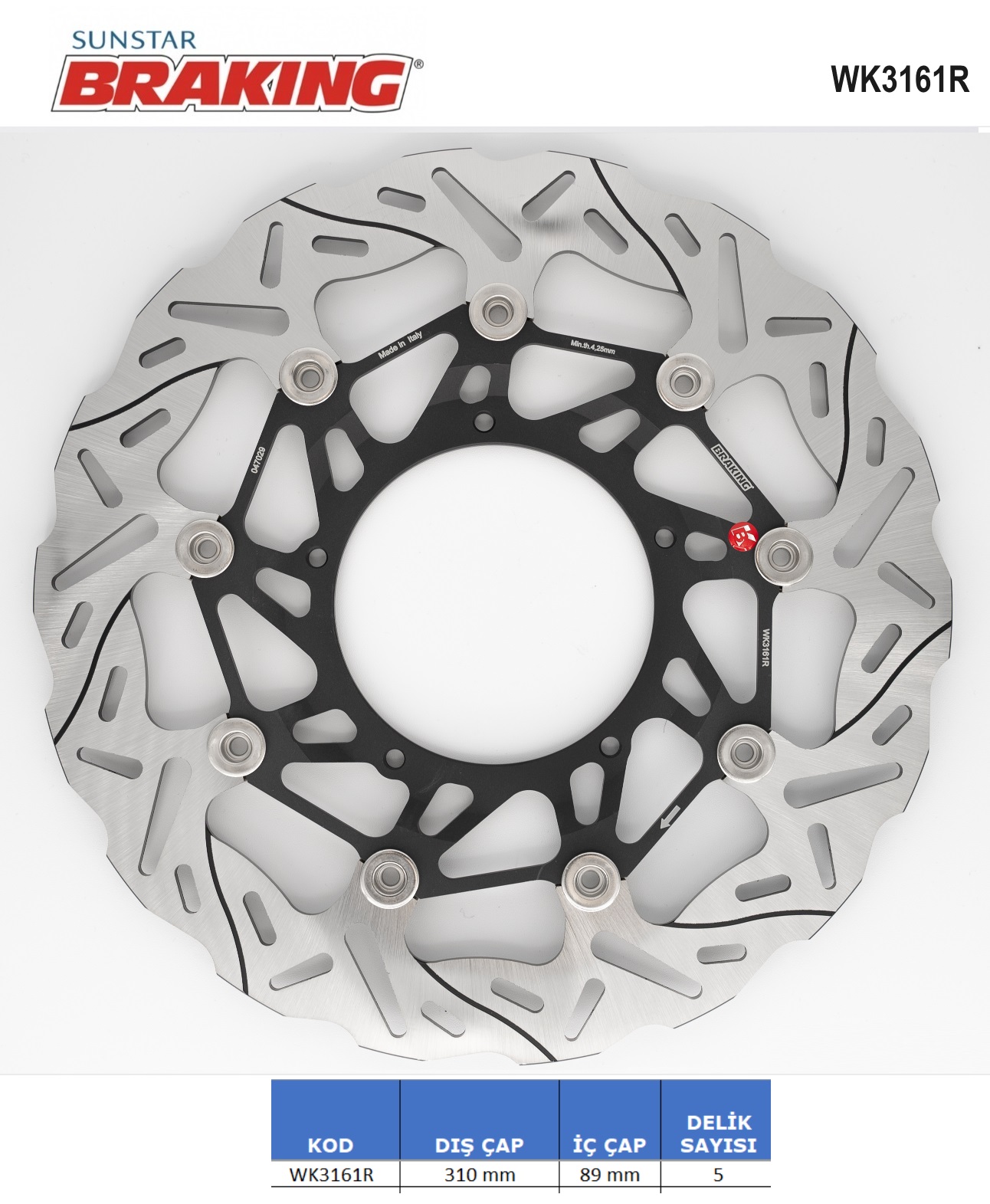 DALGALI ÖN PERFORMANS FREN DİSKİ (SAĞ) / HONDA / CRF L AFRICA TWIN / ADV / DCT L4 / 1100cc / ÖN SAĞ / 2020-2021-2022-2023-2024-2025