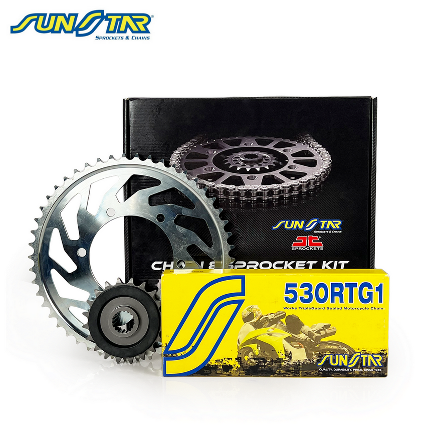 ZİNCİR DİŞLİ SETİ HONDA CBF 1000 (1000 cc)  (2011-2013) / HONDA / CBF 1000 / 1000cc / ZİNCİR: SUNSTAR 530RTG1 (Gold)-120 / ÖN-ARKA DİŞLİ: JT (16T-41T) / 2011-2012-2013