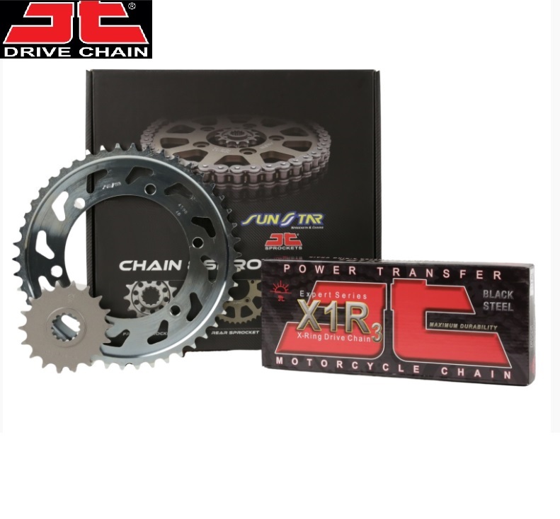 ZİNCİR DİŞLİ SETİ - KTM RC (390 CC) - (2022-2024) / KTM / RC / 390cc / ZİNCİR : JT-520X1R3 (ÇELİK)-118 / DİŞLİ : (15T -44T)  / 2022-2023-2024