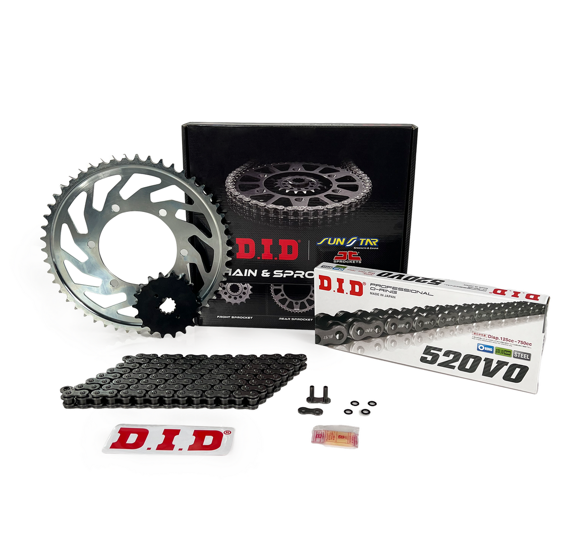 ZİNCİR DİŞLİ SETİ - DUCATI MONSTER (600 CC) - (2000-2001) / DUCATI / MONSTER / 600cc / ZİNCİR : DID-520 ORING-102 / DİŞLİ : (15T -46T)  / 2000-2001