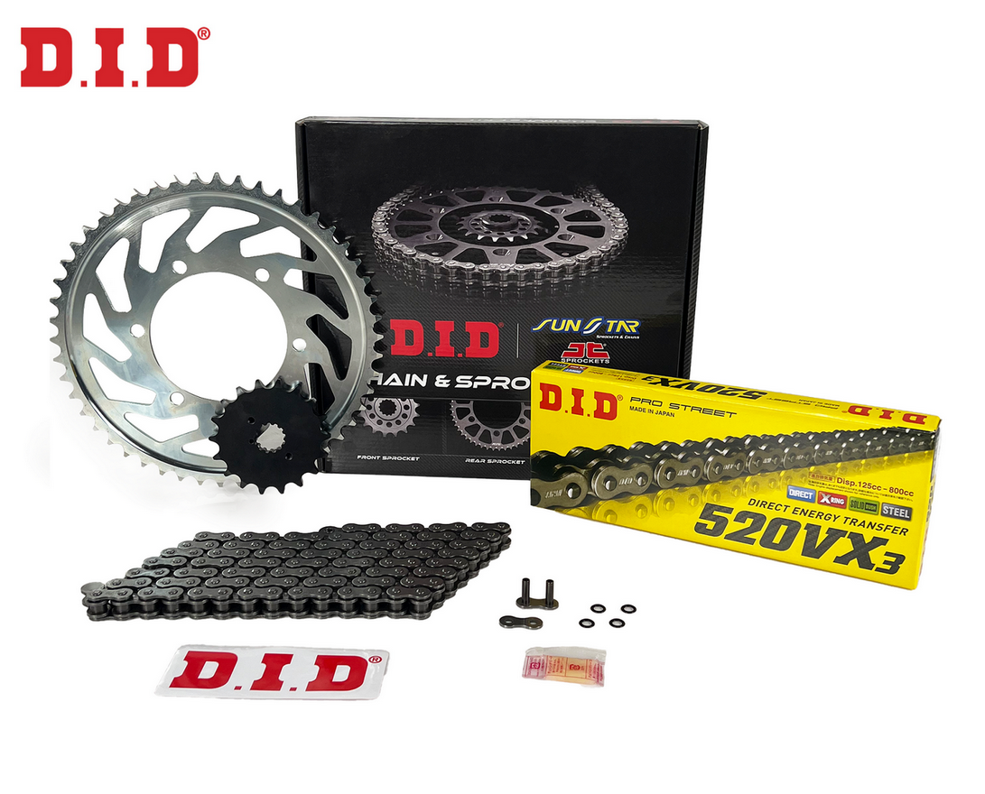 ZİNCİR DİŞLİ SETİ - HUSQVARNA FC (250 CC) - (2014-2020) / HUSQVARNA / FC / 250cc / ZİNCİR : DID-520VX3 (ÇELİK)-118 / DİŞLİ : (13T -50T)  / 2014-2015-2016-2017-2018-2019-2020