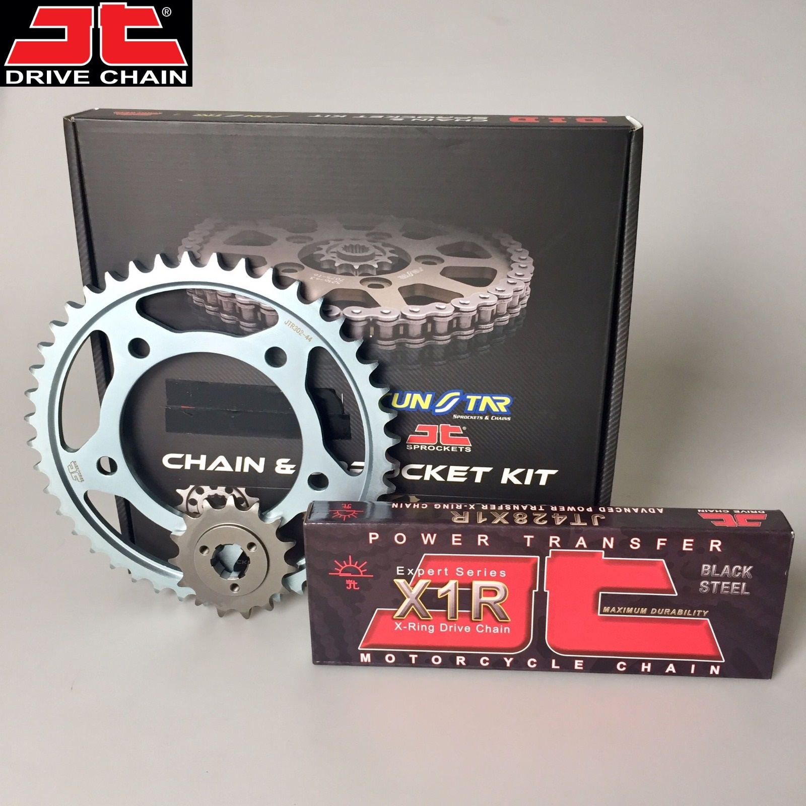 ZİNCİR DİŞLİ SETİ - HONDA CB 125 F (125 CC)  - (2015-2020) / HONDA / CB 125 F / 125cc / ZİNCİR : JT-428X1R (ÇELİK)-122 / DİŞLİ : (15T -44T) - ARKA DİŞLİ (ORJ-1) / 2015-2016-2017-2018-2019-2020
