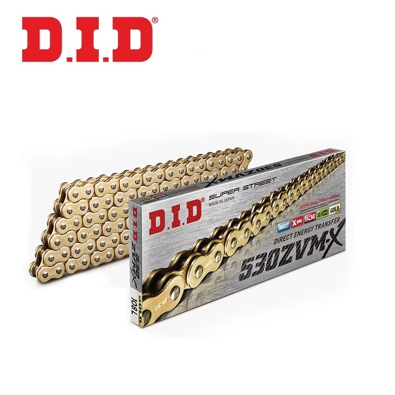 DID 530ZVM-X GOLD X-RİNG ZİNCİR-114 BAKLA / KAWASAKI / VN 800 / 800cc / DID X-RING (ZVM-X) GOLD ZİNCİR  / 1995-1996-1997-1998-1999-2000-2001-2002-2003-2004-2005-2006