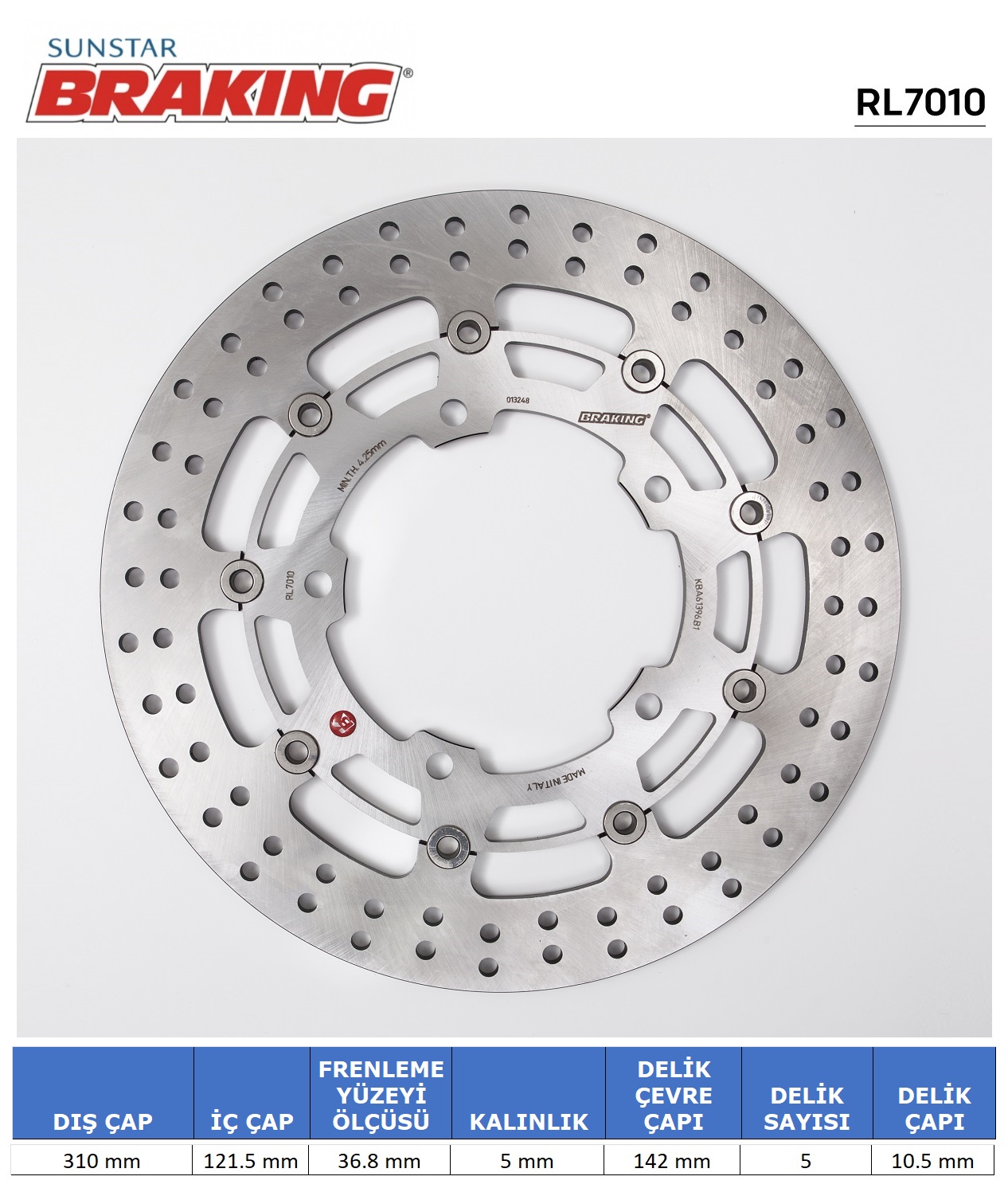 SUZUKI YUVARLAK ÖN FREN DİSKİ / SUZUKI / GSR 600 / 600cc / ÖN İKİ TAKIM KULLANIR / 2006-2007-2008-2009-2010