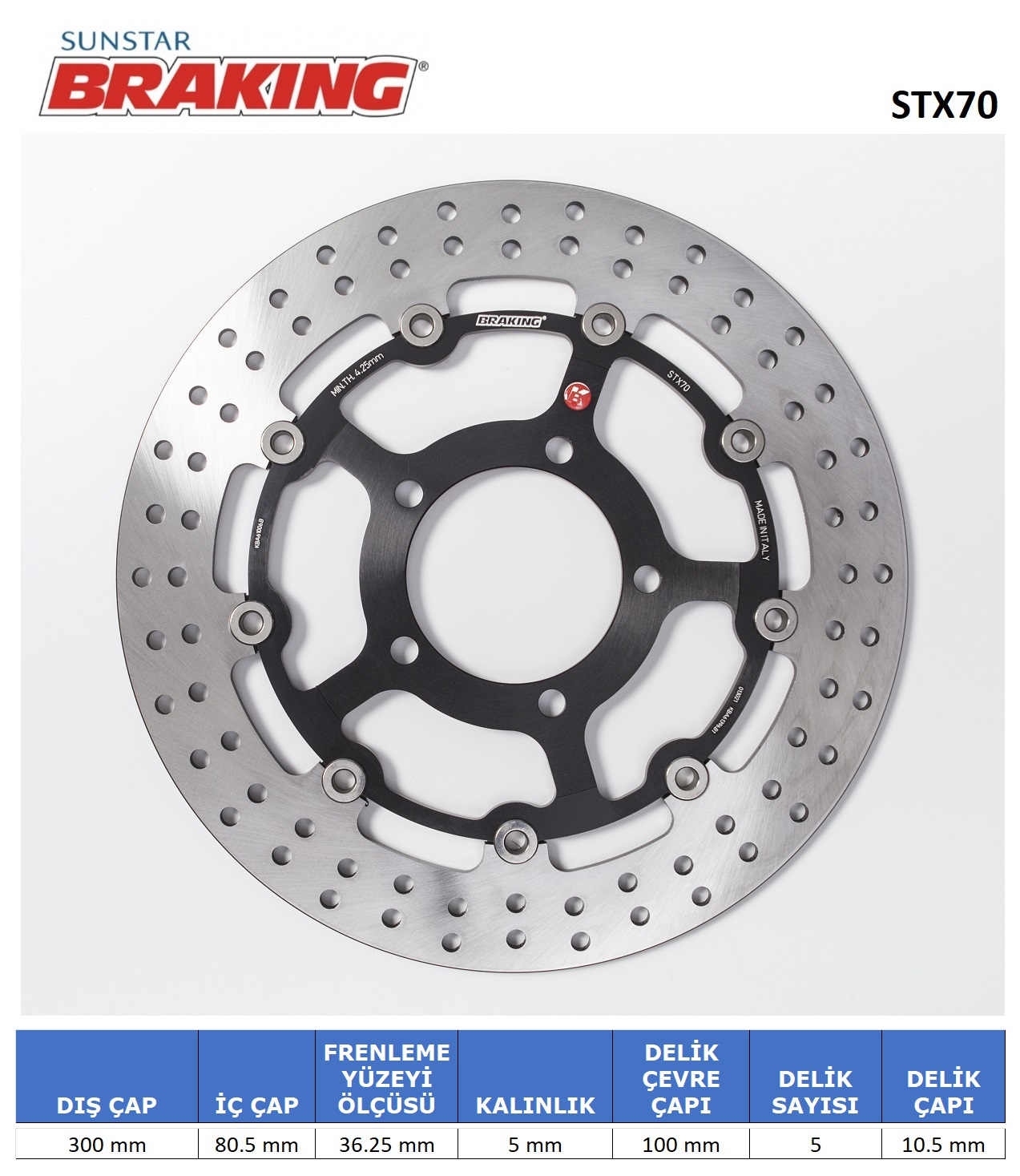 KAWASAKI YUVARLAK ÖN FREN DİSKİ / KAWASAKI / Z 1000 SX / 1000cc / ÖN İKİ TAKIM KULLANIR / 2011-2012-2013-2014-2015-2016-2017-2018-2019